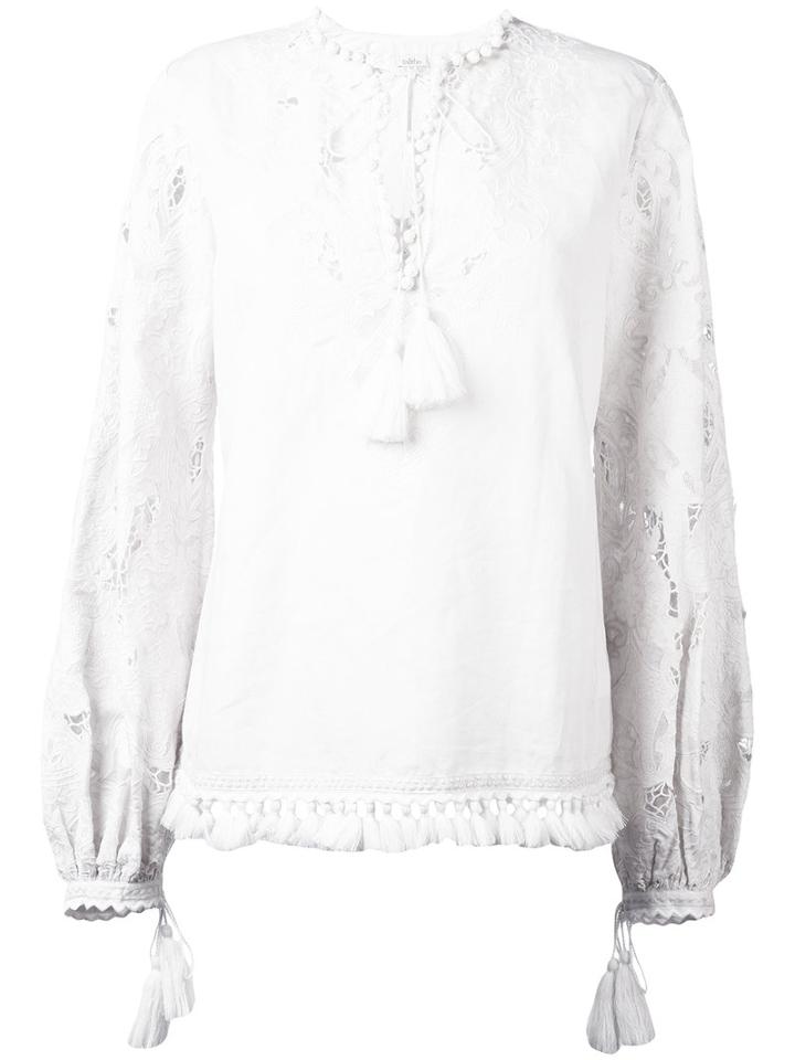 Talitha - Lacel Blouse - Women - Cotton - S, Nude/neutrals, Cotton