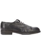 Guidi Contrast Lace-up Derby Shoes - Black
