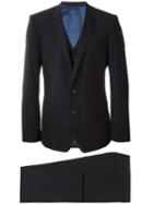 Dolce & Gabbana Formal Three-piece Suit, Men's, Size: 50, Blue, Spandex/elastane/virgin Wool/viscose/cupro