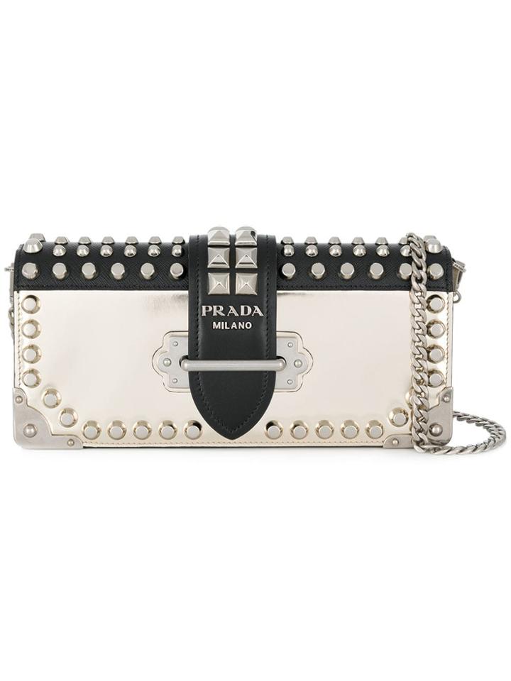 Prada Cahier Chain Bag - Metallic