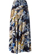 Stella Mccartney Cat Print Skirt, Women's, Size: 40, Blue, Viscose/spandex/elastane