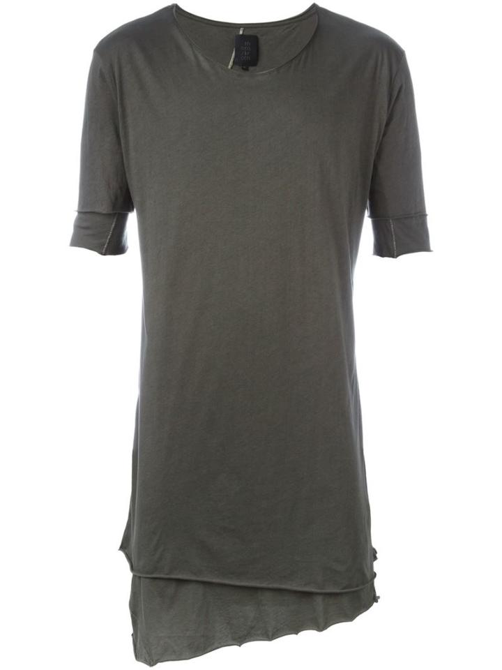 Thom Krom Long Layered T-shirt, Men's, Size: Xl, Green, Cotton