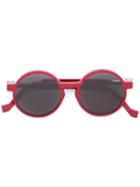 Vava Round Shaped Sunglasses, Women's, Red, Acetate/aluminium