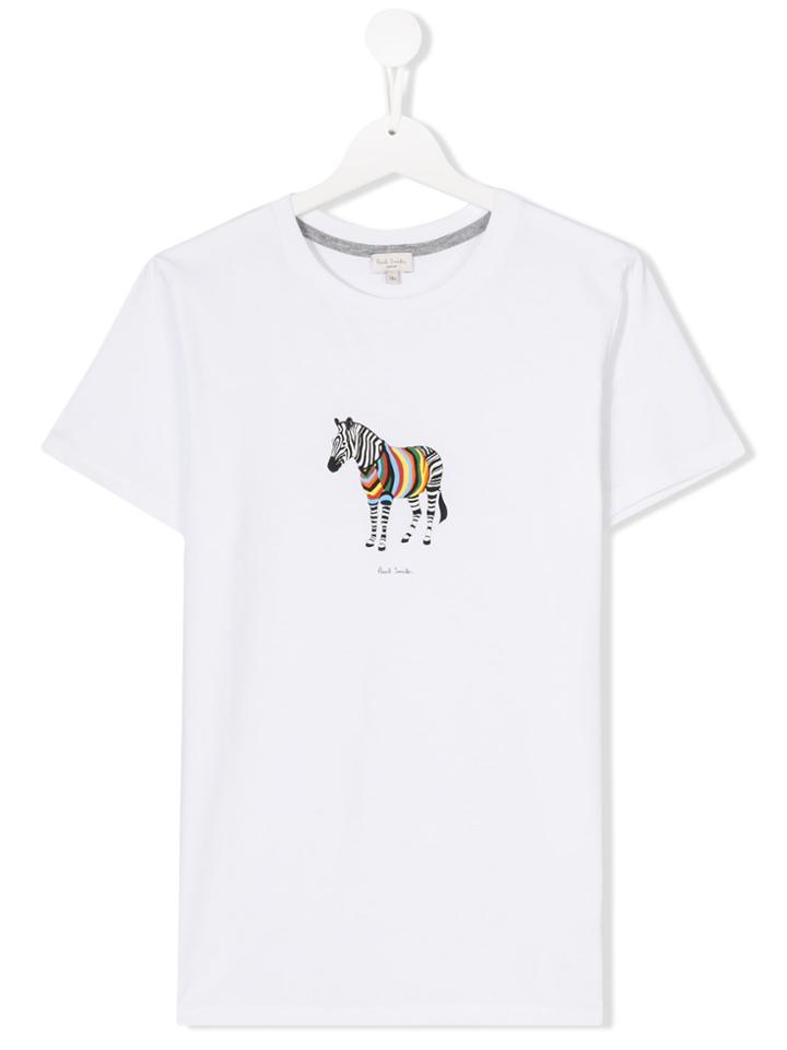 Paul Smith Junior Zebra Print T-shirt - White
