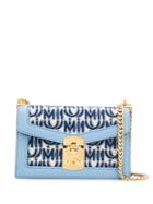 Miu Miu Jacquard Logo Shoulder Bag - Blue