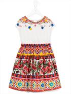 Dolce & Gabbana Kids Printed Dress, Girl's, Size: 12 Yrs