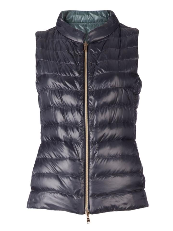 Herno Reversible Padded Gilet, Women's, Size: 40, Blue, Polyamide/feather Down