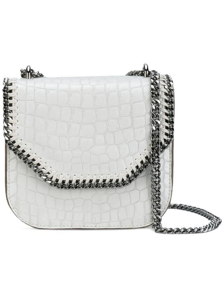 Stella Mccartney - Embossed Falabella Box Shoulder Bag - Women - Polyamide/polyester/polyurethane - One Size, White, Polyamide/polyester/polyurethane