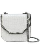 Stella Mccartney - Embossed Falabella Box Shoulder Bag - Women - Polyamide/polyester/polyurethane - One Size, White, Polyamide/polyester/polyurethane