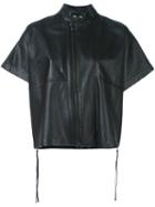 Diesel Black Gold Short Sleeved Leather Jacket, Women's, Size: 40, Sheep Skin/shearling