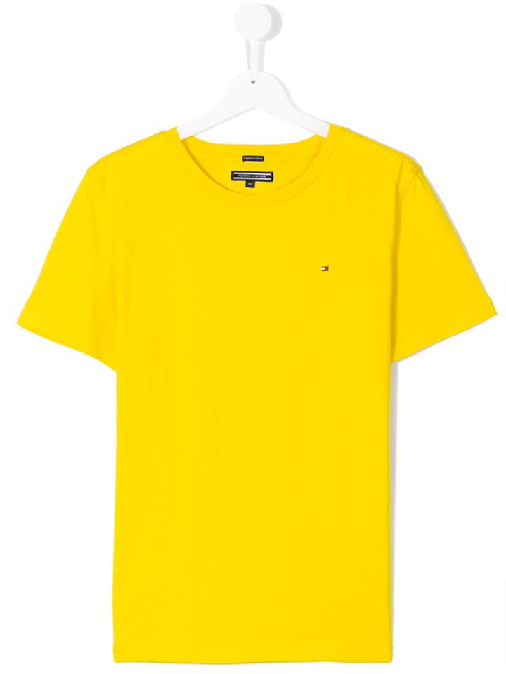 Tommy Hilfiger Junior Embroidered Logo T-shirt - Yellow & Orange