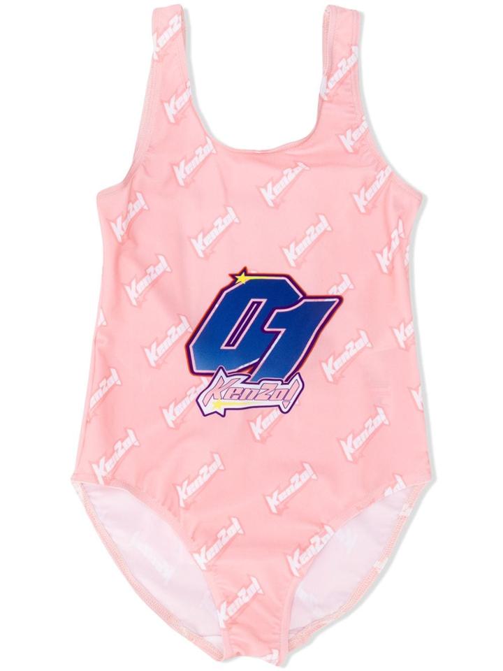 Kenzo Kids Teen Racing Swimsuit - Pink