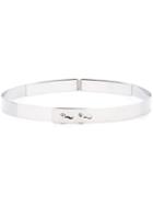 Maison Rabih Kayrouz Press Stud Fastening Belt, Size: Xs, Grey, Brass