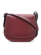 Coach Stitch Detail Saddle Bag - Red