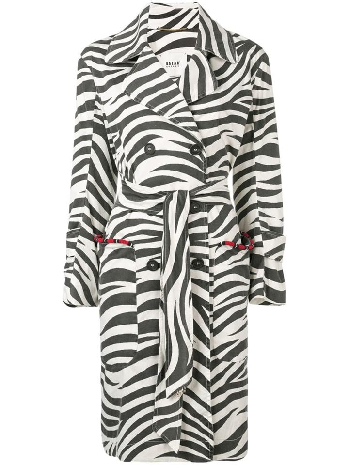 Bazar Deluxe Zebra Print Coat - Black