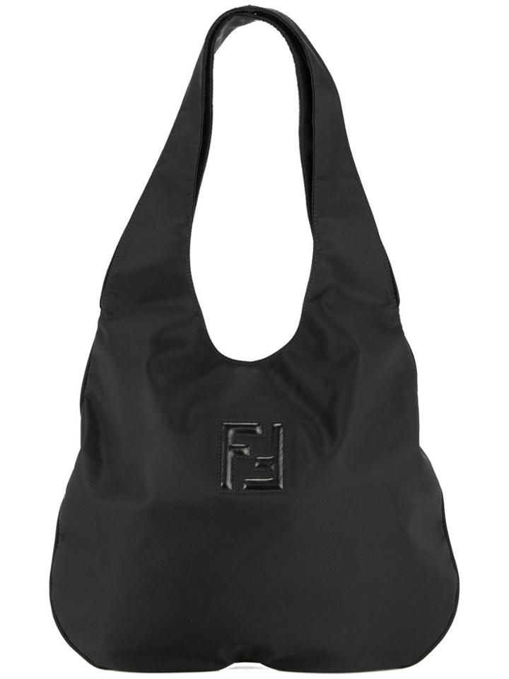 Fendi Vintage Logo Hobo Bag - Black