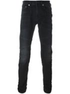 Neil Barrett Biker Style Jeans, Men's, Size: 29, Black, Cotton/polyester