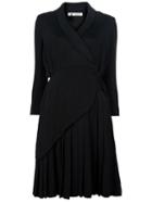 Lanvin Vintage Pleated Hem Silk Dress, Women's, Size: 38, Black