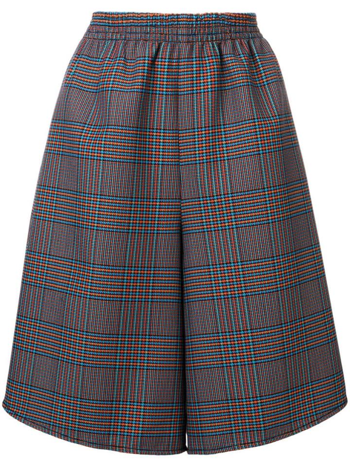Mm6 Maison Margiela Checked Knee-length Shorts - Black