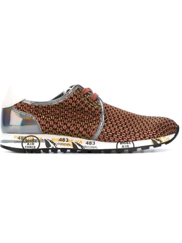 Premiata Jackie Sneakers, Women's, Size: 38, Brown, Leather/polyester/rubber/patent Leather