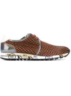 Premiata Jackie Sneakers, Women's, Size: 38, Brown, Leather/polyester/rubber/patent Leather