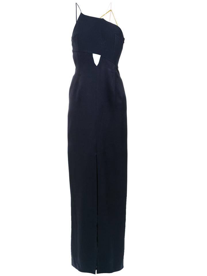 Tufi Duek Contrasting Straps Gown - Blue