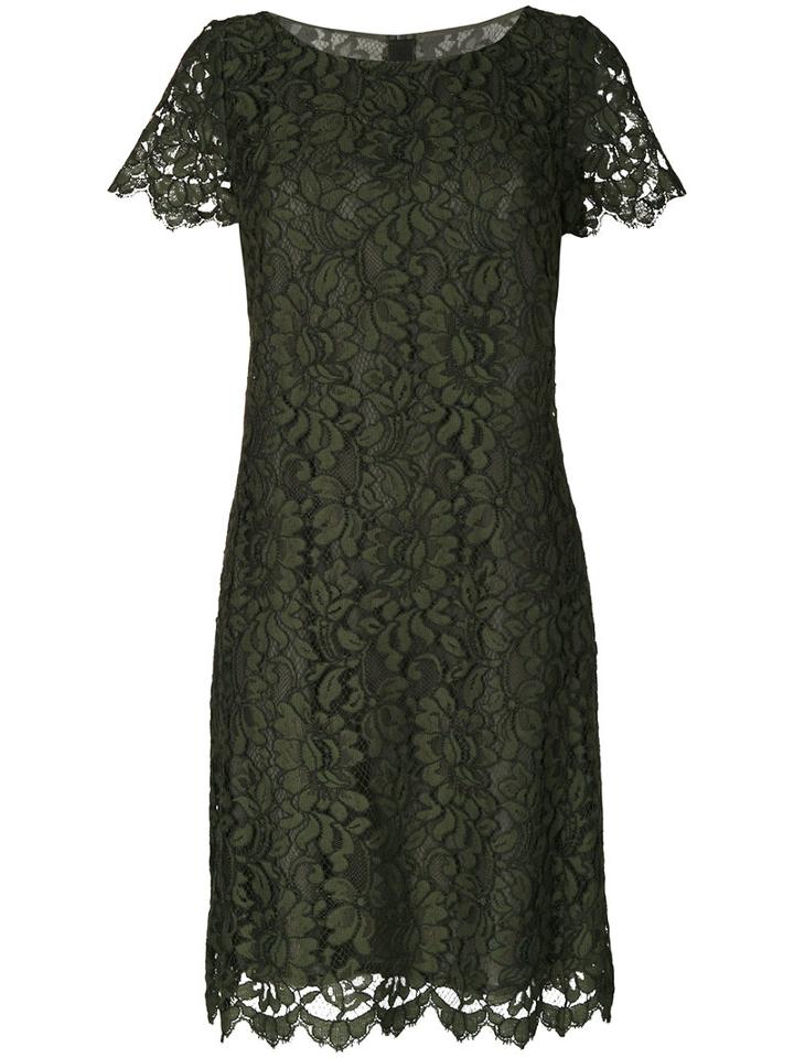 Luisa Cerano - Floral Lace Dress - Women - Cotton/polyamide/polyester/viscose - 38, Green, Cotton/polyamide/polyester/viscose