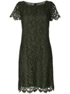 Luisa Cerano - Floral Lace Dress - Women - Cotton/polyamide/polyester/viscose - 38, Green, Cotton/polyamide/polyester/viscose