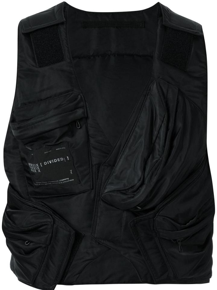 Julius Divided Oversized Gilet - Black