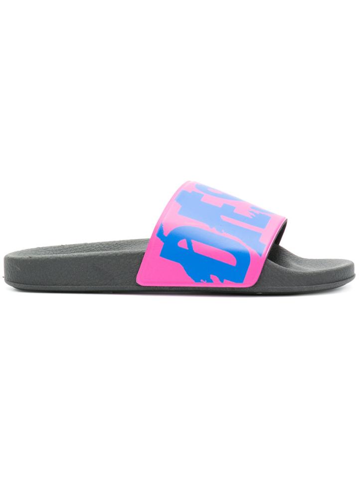 Diesel Logo Sliders - Pink & Purple