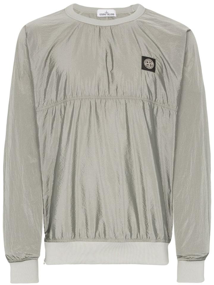 Stone Island Logo Patch Technical Sweatshirt - Grey