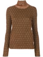 Marni Textured Fine Knit Knit Sweater - Brown