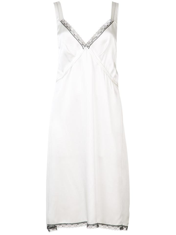 R13 Half Slip Dress, Women's, Size: Small, White, Silk/cotton/polyurethane