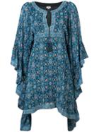 Talitha - Maharaja Print Waterfall Dress - Women - Silk - M, Blue, Silk