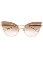 Dita Eyewear Oversized Cat-eye Sunglasses - Gold