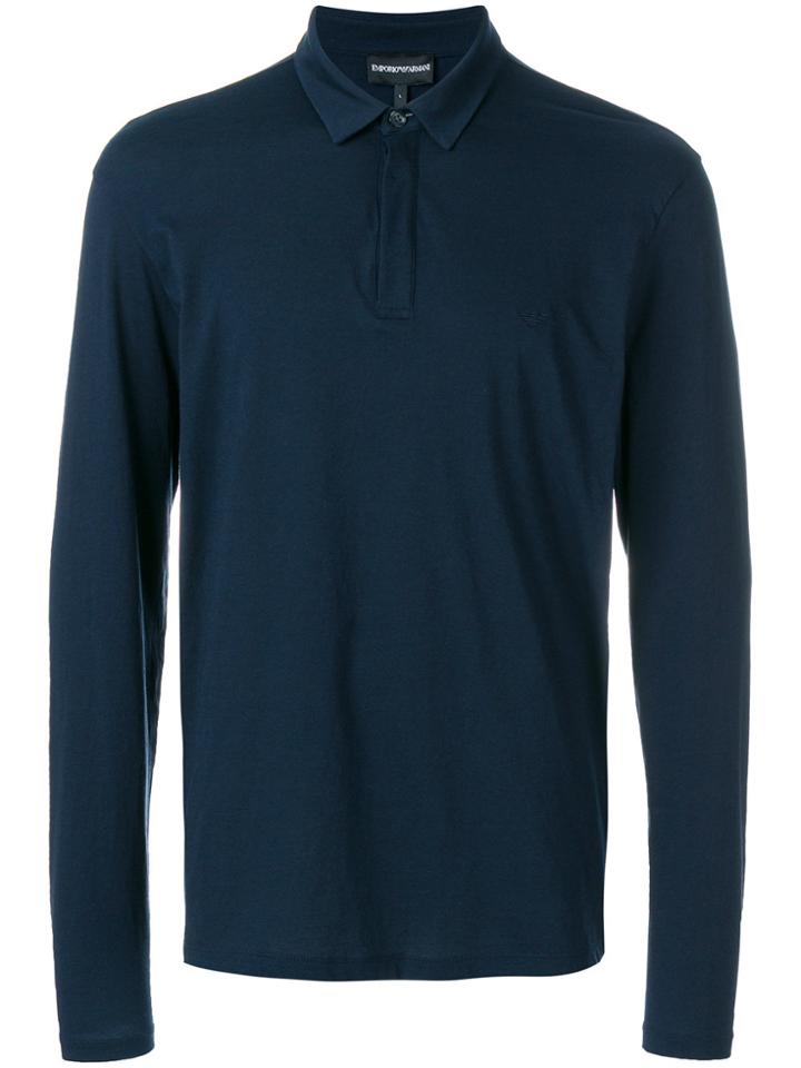 Zanone Long Sleeve Polo Shirt - Grey