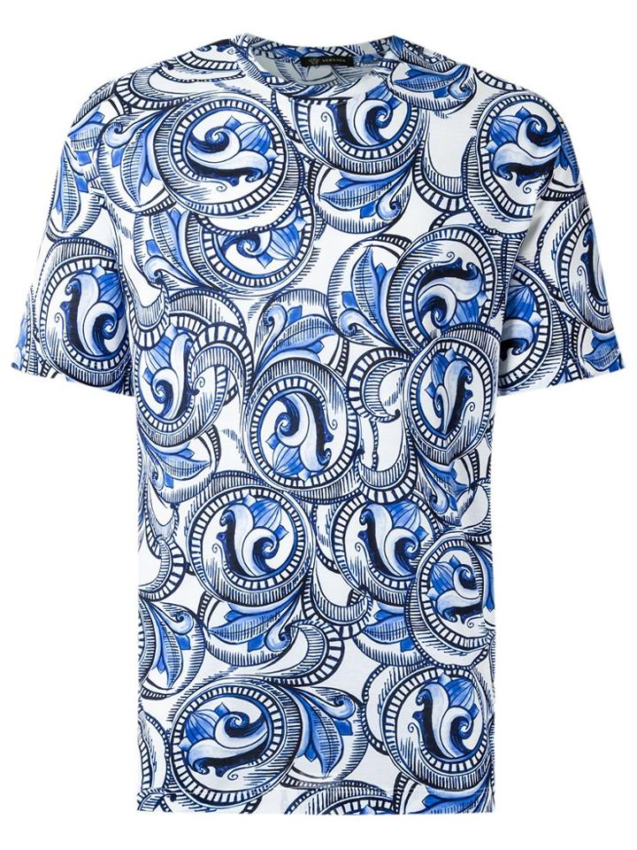 Versace Baroque Print T-shirt - Blue
