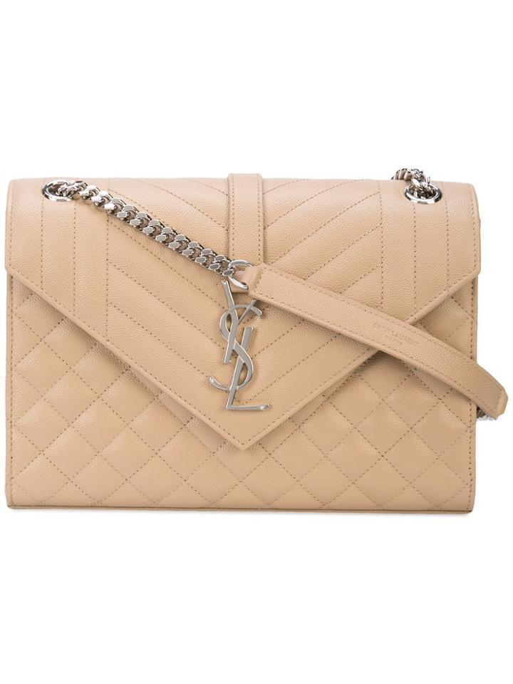Saint Laurent Small Envelope Bag - Nude & Neutrals