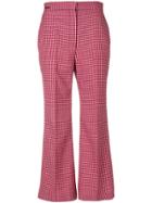 Fendi Plaid Cropped Trousers - Red