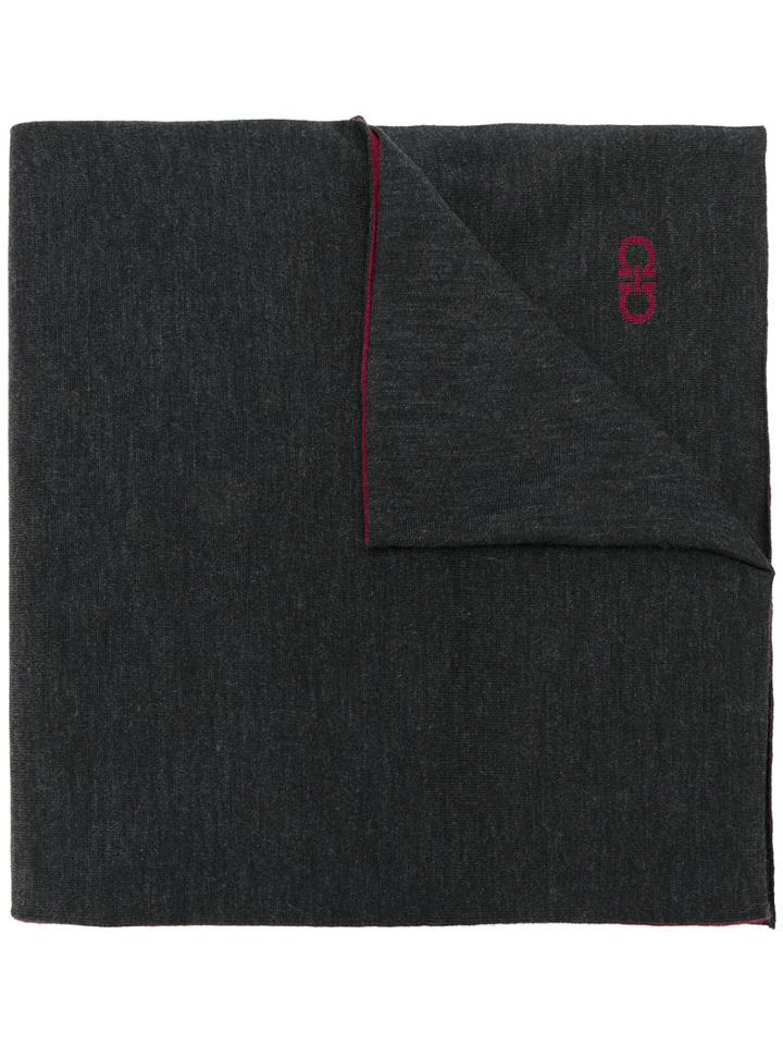 Salvatore Ferragamo - Classic Knitted Scarf - Men - Silk/wool/virgin Wool - One Size, Grey, Silk/wool/virgin Wool