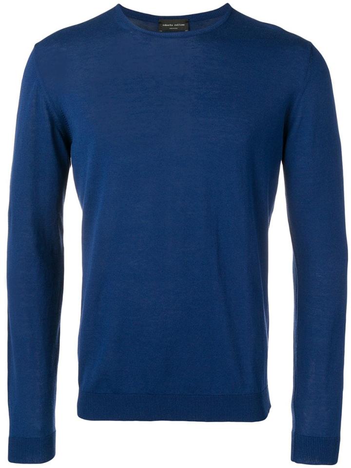 Roberto Collina Slim Fit Jumper - Blue