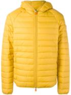 Save The Duck Hooded Padded Jacket, Men's, Size: Small, Yellow/orange, Nylon/polyester