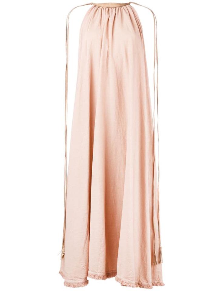 Caravana Leather Tie Halter Dress - Pink