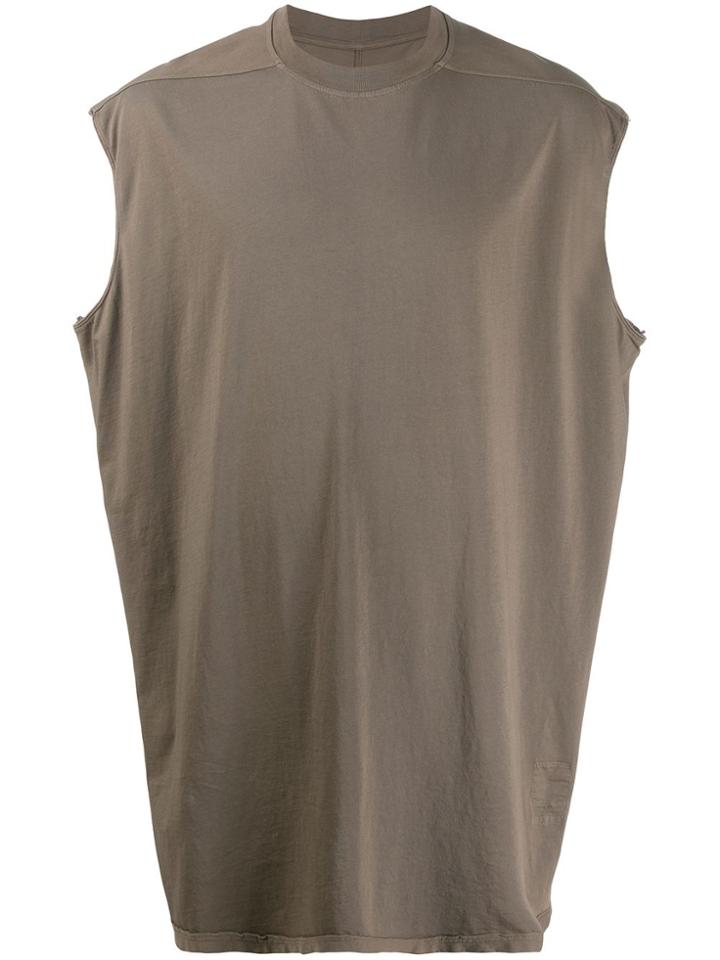 Rick Owens Drkshdw Oversized Mid-length Vest Top - Grey