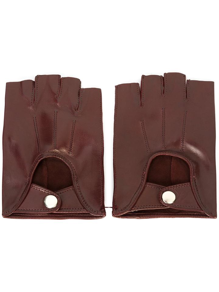 Ann Demeulemeester Fingerless Gloves - Red