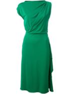 Vionnet Draped Sleeveless Dress, Women's, Size: 40, Green, Viscose
