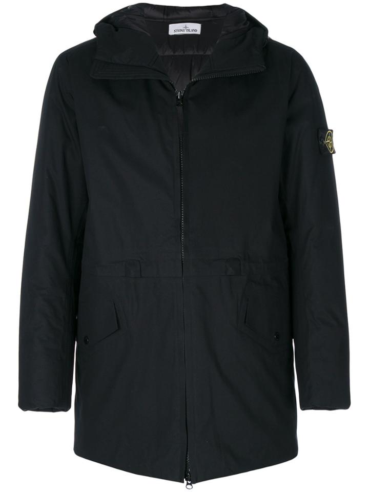 Stone Island Mid Length Padded Coat - Black