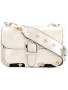Metallic (grey) Studded Shoulder Bag - Women - Leather - One Size, Leather, Red Valentino