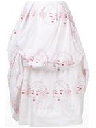 Simone Rocha Lady Embroidered Ruched Skirt - White