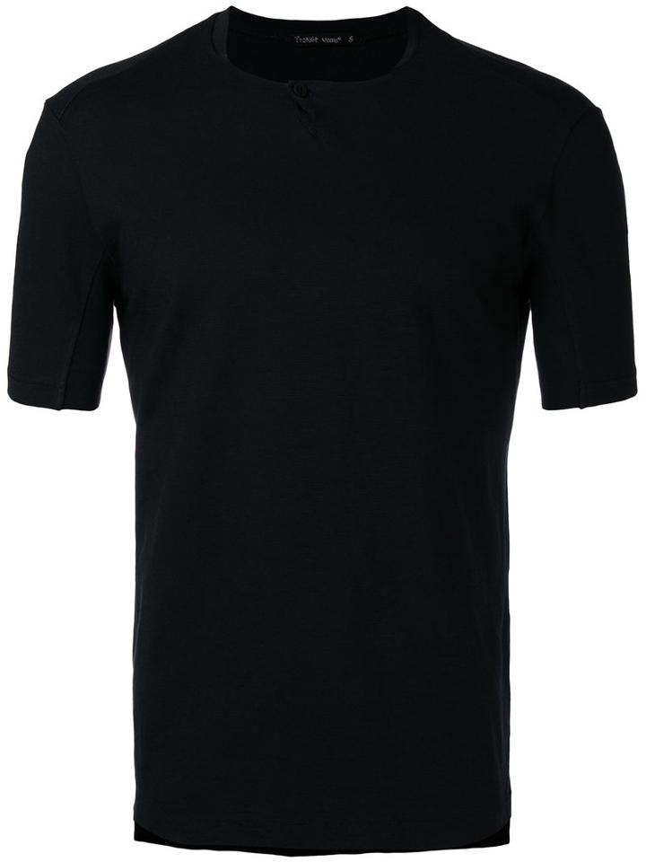 Transit Plain T-shirt, Men's, Size: 50, Black, Cotton/linen/flax